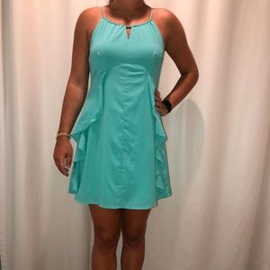 Summer spaghetti strap dress with ruffle